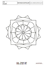 Mandala boyama sayfaları